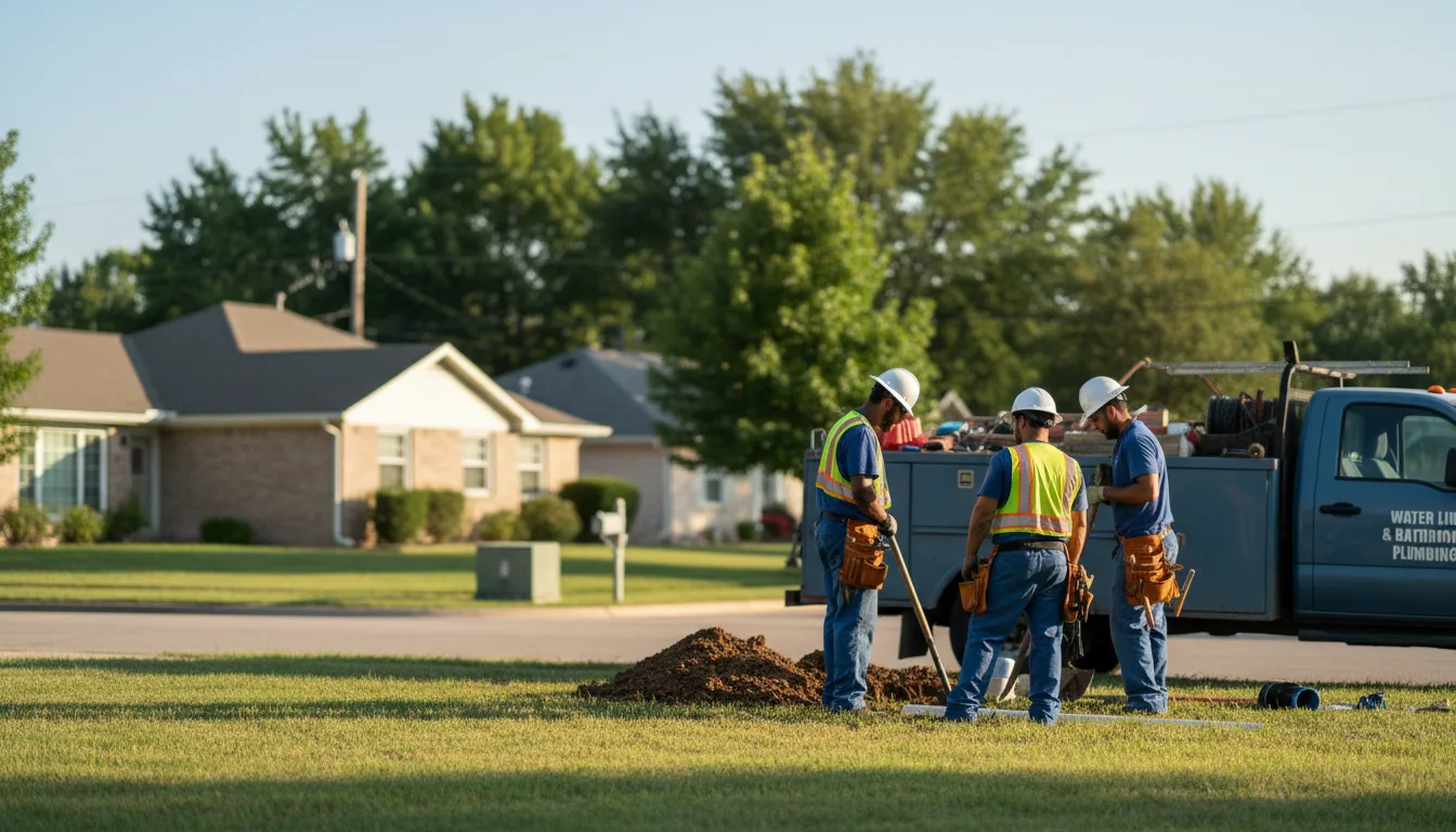 Residential water line and bathroom plumbing service in Geraldine, AL